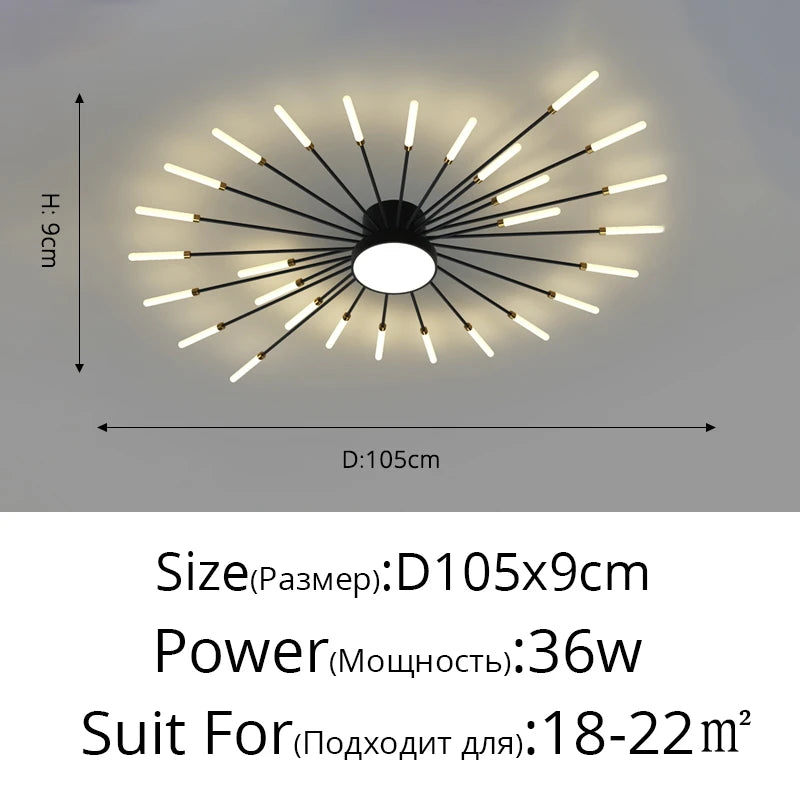 "Glänzender Mittelpunkt" Moderner LED Deckenleuchter - Unique Outlet