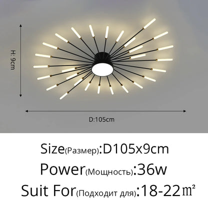 "Glänzender Mittelpunkt" Moderner LED Deckenleuchter - Unique Outlet