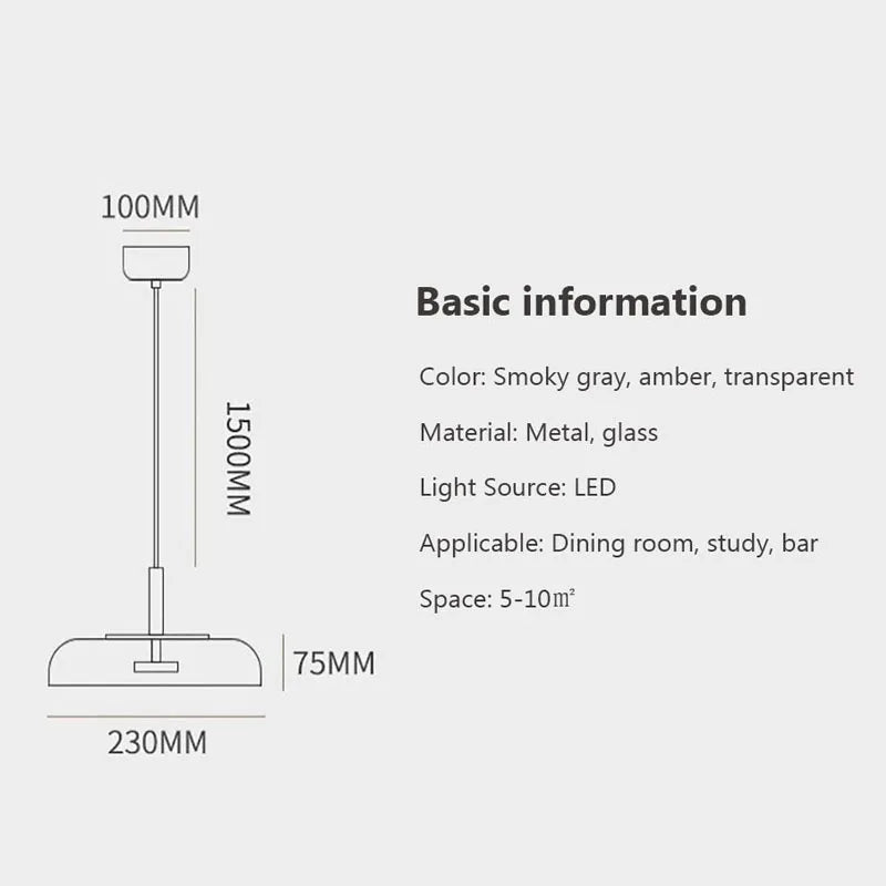 Moderne Pendelleuchten im nordischen Stil – LED Glas-Hängelampe für Esszimmer und Schlafzimmer - Unique Outlet