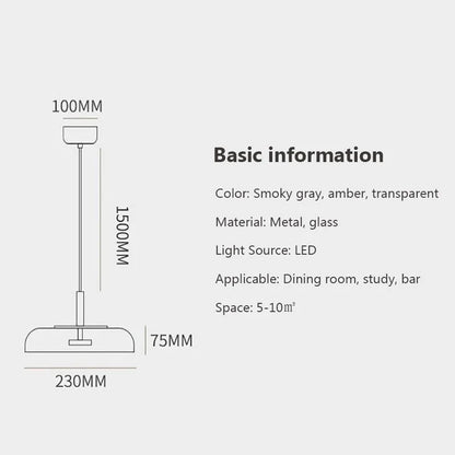 Moderne Pendelleuchten im nordischen Stil – LED Glas-Hängelampe für Esszimmer und Schlafzimmer - Unique Outlet