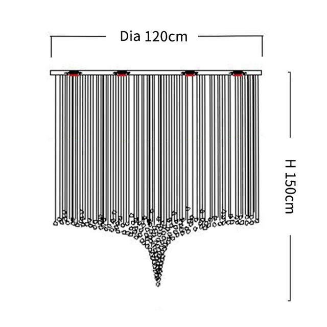 Moderner Stein-Kristall-LED-Kronleuchter - Unique Outlet