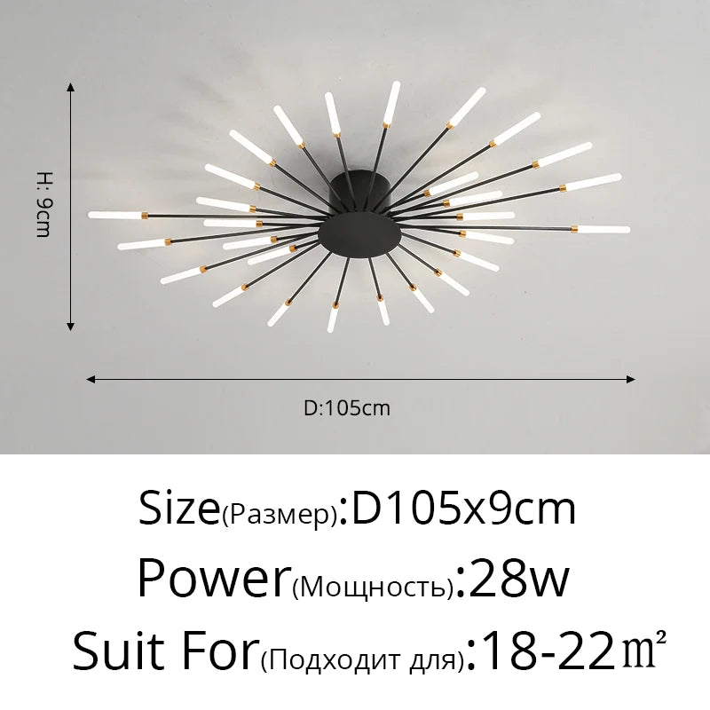 "Glänzender Mittelpunkt" Moderner LED Deckenleuchter - Unique Outlet