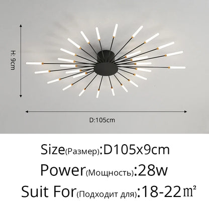 "Glänzender Mittelpunkt" Moderner LED Deckenleuchter - Unique Outlet