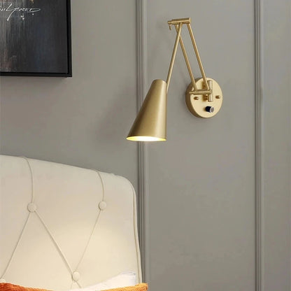 Kreatives Schwenkarm-LED-Wandleuchte, Verstellbare Teleskop-Wandlampe mit Schalter, Wandappliken für Wohnraumdekor, Nachttischleuchte - Unique Outlet