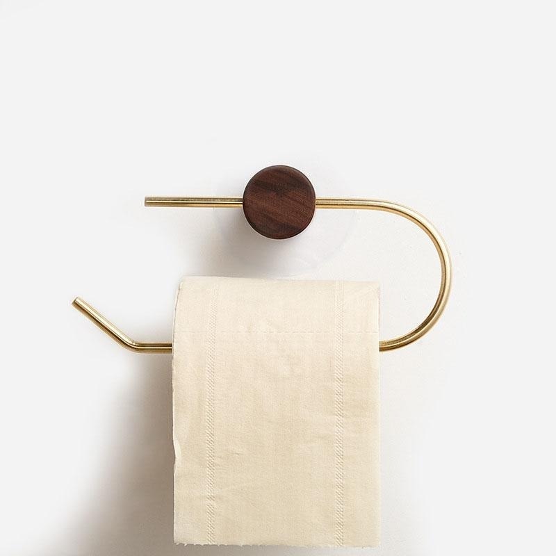 Kreativer Bohrfreier Halter im nordischen Stil, Toilettenpapierhalter aus Messing, Handtuchhalter, Toilettenpapier-Spender - Unique Outlet