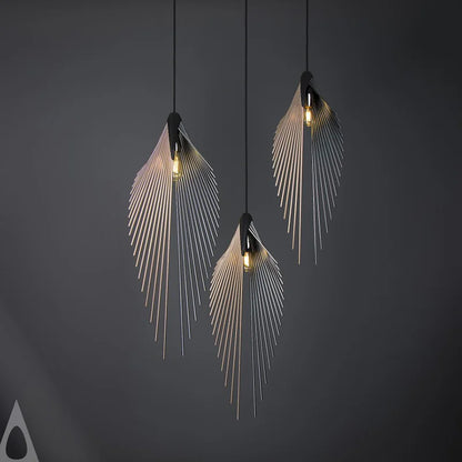 Minimalistische Moderne Hängeleuchte "Leaf Chandelier" mit LED für stilvolle Wohnraumbeleuchtung Designerleuchte - Unique Outlet