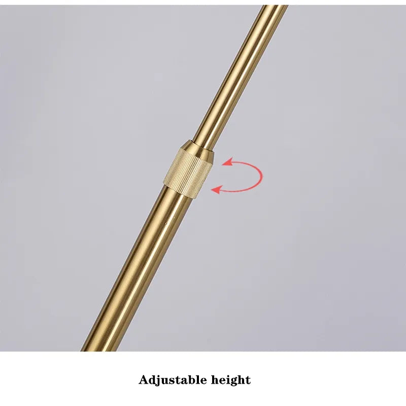 Moderne Stehlampe mit verstellbarem Angelruten-Design und Marmorfuß, Fernbedienung, LED-Licht für Wohn- und Schlafzimmer - Unique Outlet