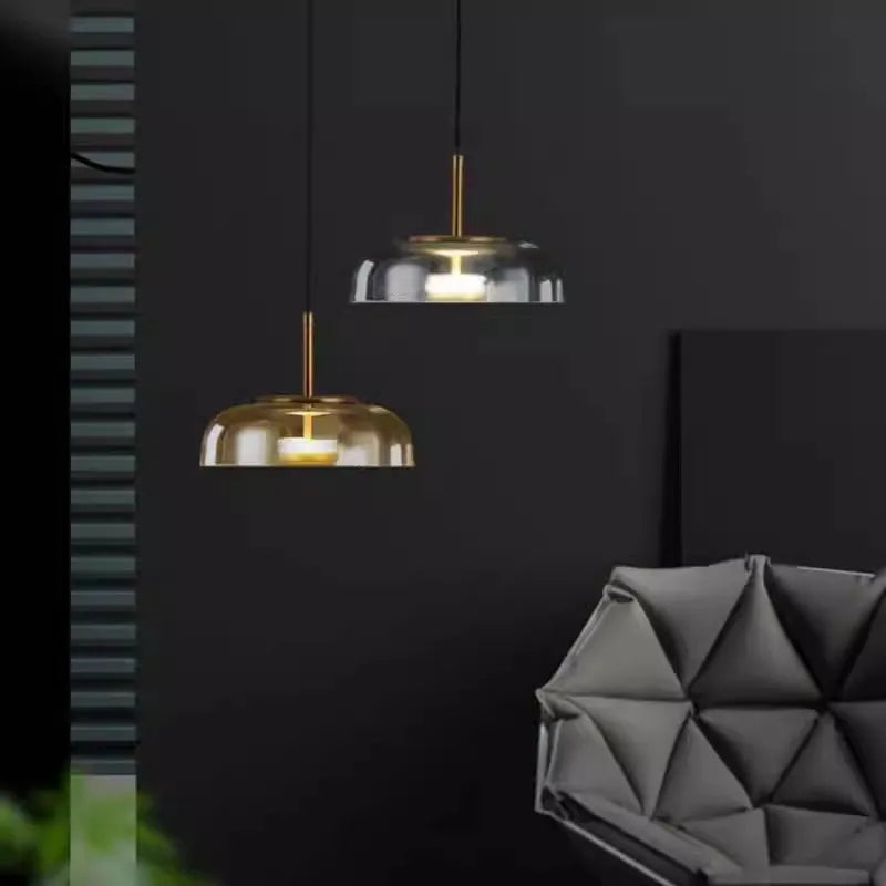 Moderne Pendelleuchten im nordischen Stil – LED Glas-Hängelampe für Esszimmer und Schlafzimmer - Unique Outlet