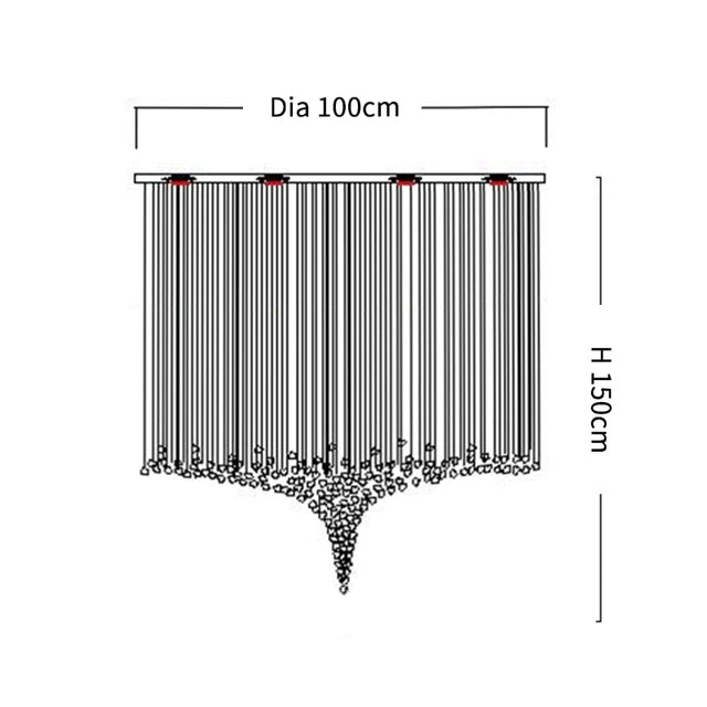 Moderner Stein-Kristall-LED-Kronleuchter - Unique Outlet