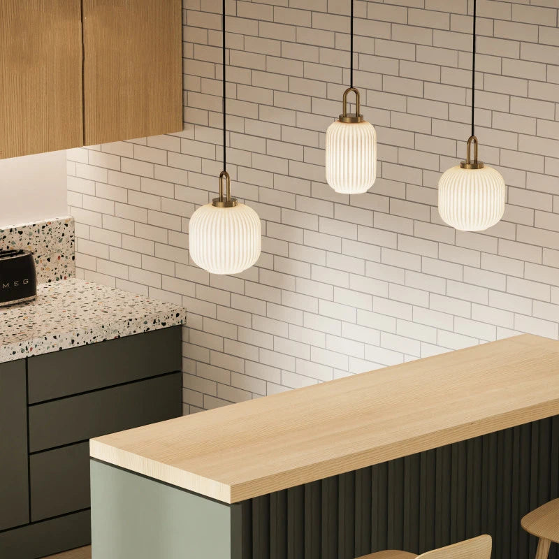 Nordische Vintage LED-Glaspendelleuchten – Moderne Hängelampen für Esszimmer und Bar - Unique Outlet