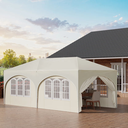 3x6m Faltbarer Pavillon mit 6 Seitenwänden - Verstellbare Höhe, Wasserdicht und UV-Schutz, Partyzelt mit Tragetasche - Unique Outlet