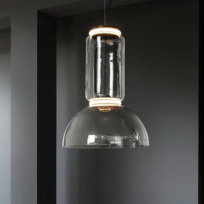 Postmoderne Glas-LED-Pendelleuchten – Minimalistische Dekor-Kronleuchter für Loft, Villa und Eingangshalle - Unique Outlet