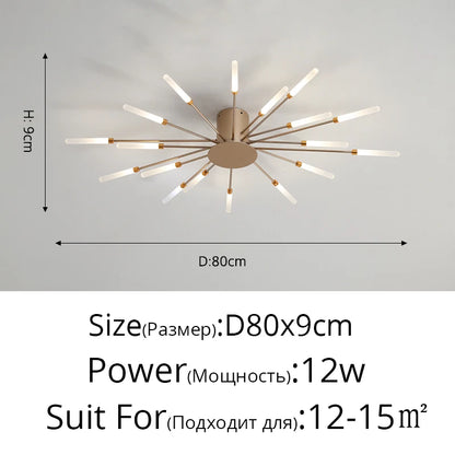 "Glänzender Mittelpunkt" Moderner LED Deckenleuchter - Unique Outlet