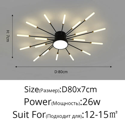 "Glänzender Mittelpunkt" Moderner LED Deckenleuchter - Unique Outlet