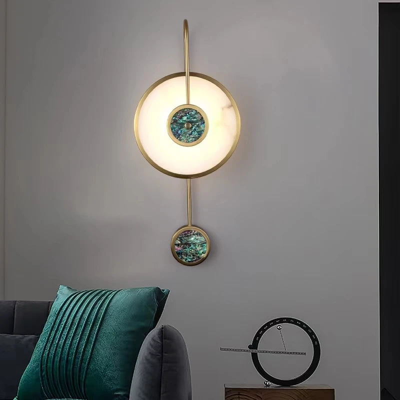 Nordische Runde Marmor-Wandleuchten – Luxuriöse Beleuchtung für Ess- und Wohnzimmer, Schlafzimmer und dekorative Hintergrundbeleuchtung - Unique Outlet
