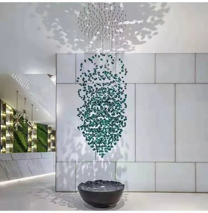 Moderner Stein-Kristall-LED-Kronleuchter - Unique Outlet
