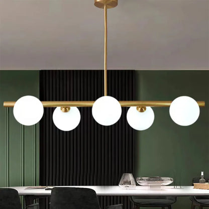 Nordischer LED-Glaskugel-Pendelleuchte in Gold – Dekorative Beleuchtung für Wohnzimmer und Schlafzimmer - Unique Outlet