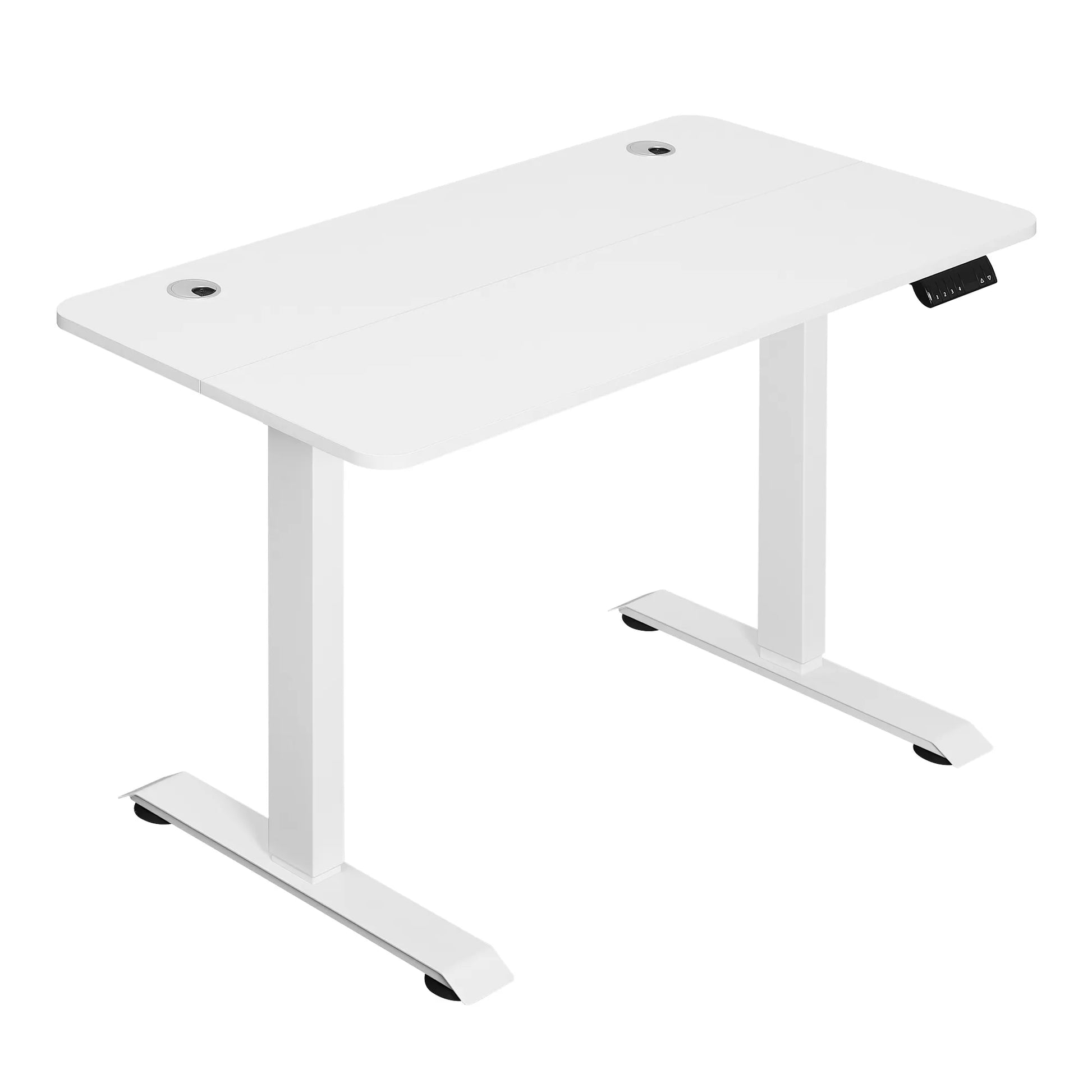 Höhenverstellbarer Computertisch mit 4 Speichertasten - 120x60 cm Elektrischer Stehtisch aus Stahl fürs Home Office - Unique Outlet