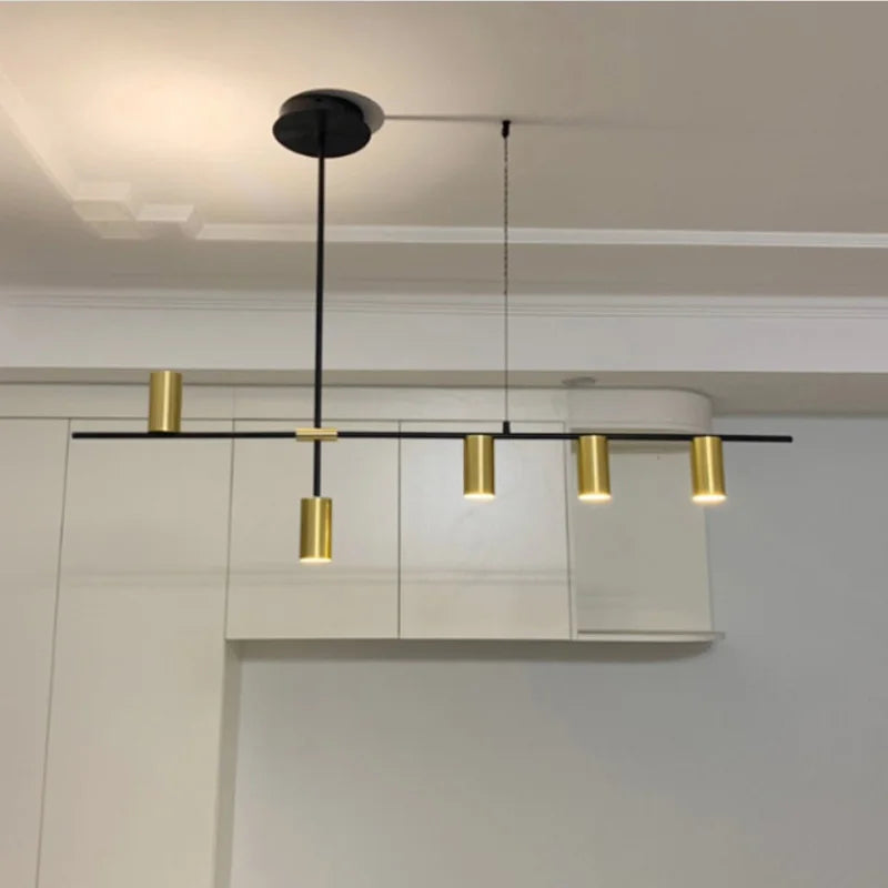 Moderner LED Pendelleuchter - Elegantes Design in Schwarz und Gold für Esszimmer, Küche und Hotel - Unique Outlet
