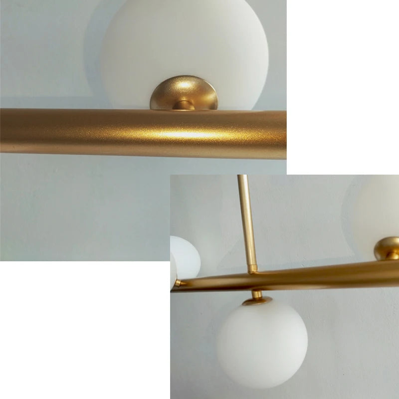 Nordischer LED-Glaskugel-Pendelleuchte in Gold – Dekorative Beleuchtung für Wohnzimmer und Schlafzimmer - Unique Outlet