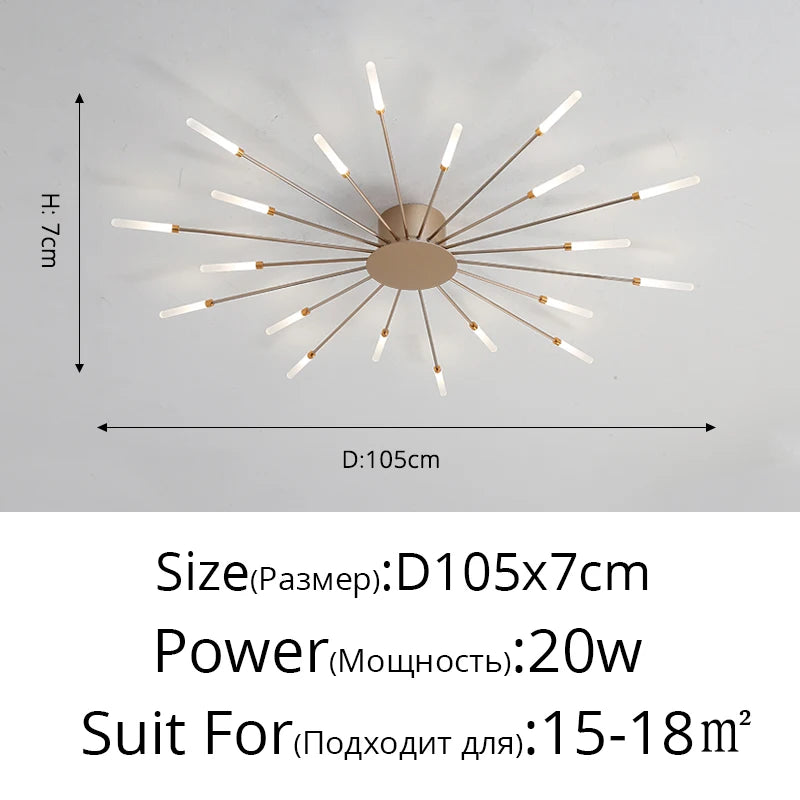 "Glänzender Mittelpunkt" Moderner LED Deckenleuchter - Unique Outlet