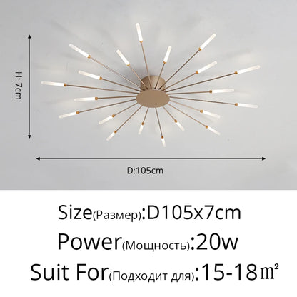 "Glänzender Mittelpunkt" Moderner LED Deckenleuchter - Unique Outlet