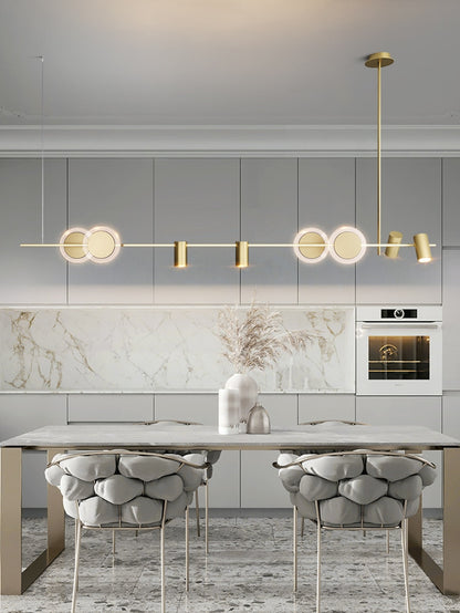 Luxuriöse, stilvolle Messing-Gold-LED-Hängelampe für Tische, Neuheit 2023, für einfache Heim-, Haus- und Villendekoration - Unique Outlet