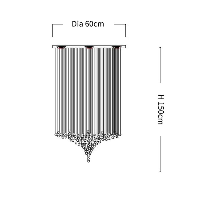 Moderner Stein-Kristall-LED-Kronleuchter - Unique Outlet
