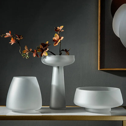 Nordische Licht Luxus Mattierte Kaffeefarbene Glasvase - Kreative Hydroponik Blumenvase für Heimdekoration und Tischdekoration - Unique Outlet