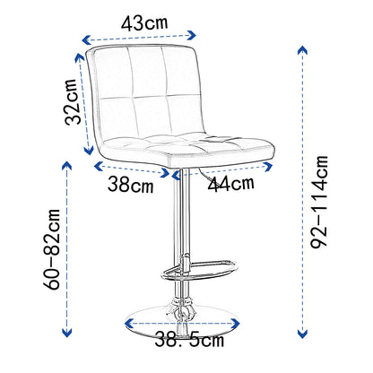 Moderner Barhocker für Küchentheke - Designer Drehbarer Barstuhl mit Rückenlehne, Höhenverstellbar - Unique Outlet