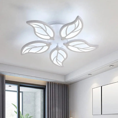 Modernes LED-Kronleuchter, Kreatives Weißes Acryl Deckenlicht, Künstlerische Deckenleuchte für Schlafzimmer und Esszimmer - Unique Outlet