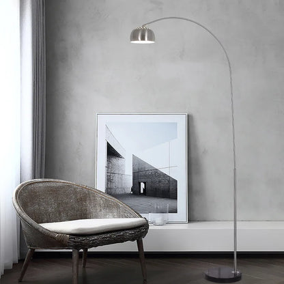 Moderne Stehlampe mit verstellbarem Angelruten-Design und Marmorfuß, Fernbedienung, LED-Licht für Wohn- und Schlafzimmer - Unique Outlet