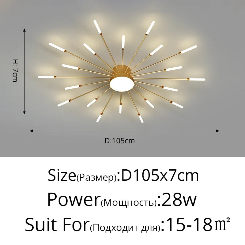 "Glänzender Mittelpunkt" Moderner LED Deckenleuchter - Unique Outlet