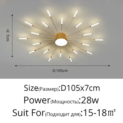 "Glänzender Mittelpunkt" Moderner LED Deckenleuchter - Unique Outlet