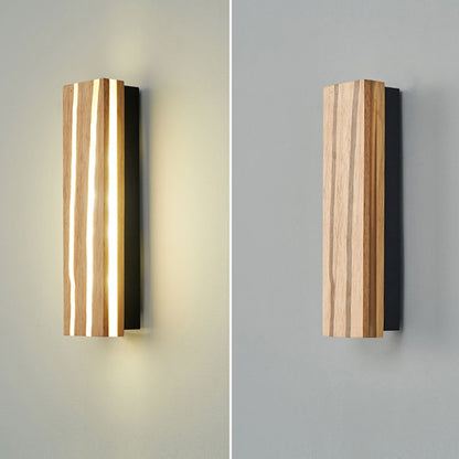 Nordische LED-Holz-Wandleuchte, Wandmontierte Auf- und Abwärtsleuchte für Schlafzimmer, Wohnzimmer und Badezimmer, Verschiedene Größen - Unique Outlet