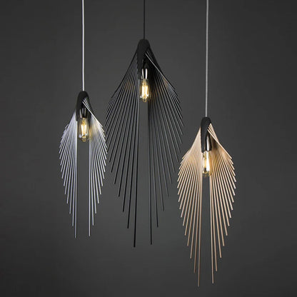 Minimalistische Moderne Hängeleuchte "Leaf Chandelier" mit LED für stilvolle Wohnraumbeleuchtung Designerleuchte - Unique Outlet