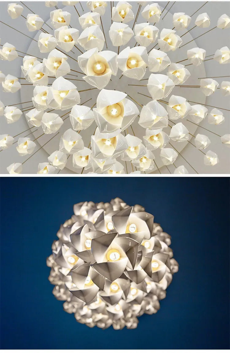 Moderne Keramik-Blütenform LED-Deckenleuchte - Unique Outlet