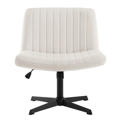 Drehbarer Relaxsessel Bürostuhl - Ergonomischer Samt Schreibtischstuhl, Höhenverstellbar, 360° Drehbar, Gepolstert - Unique Outlet