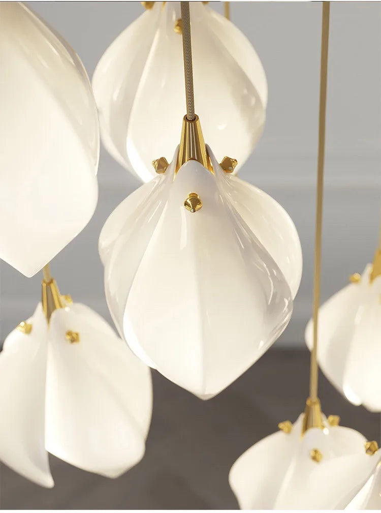 Moderne Keramik-Blütenform LED-Deckenleuchte - Unique Outlet