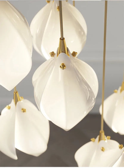 Moderne Keramik-Blütenform LED-Deckenleuchte - Unique Outlet