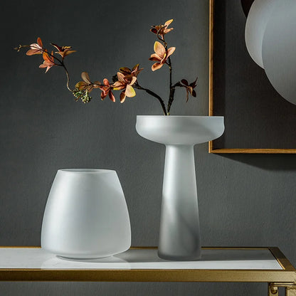 Nordische Licht Luxus Mattierte Kaffeefarbene Glasvase - Kreative Hydroponik Blumenvase für Heimdekoration und Tischdekoration - Unique Outlet