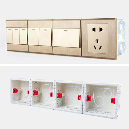 Typ86 86x86 Feuerfeste Wandmontage-Innenverbindungsdose für 3x3" EU UK Schaltersteckdose Wallpad Einstellbare Beton-Verkabelungskassette - Unique Outlet