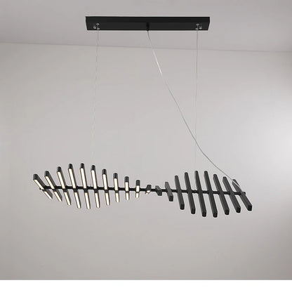 Nordischer Moderner LED-Kronleuchter in Fischgrätenform – Designerbeleuchtung für Büro und Wohnraum - Unique Outlet