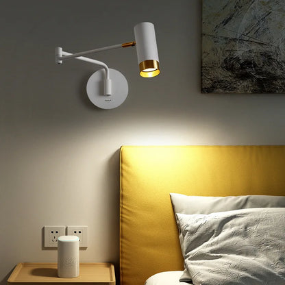 Kreatives Schwenkarm-LED-Wandleuchte, Verstellbare Teleskop-Wandlampe mit Schalter, Wandappliken für Wohnraumdekor, Nachttischleuchte - Unique Outlet