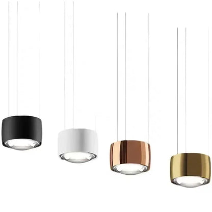 Minimalistische LED-Hängeleuchten | Goldene und Weiße Pendelleuchte für Esstisch und Kücheninsel | Dekorativer Metallglanz für Schlafzimmer und Wohnbereich - Unique Outlet