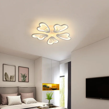 Moderne LED-Deckenleuchte Dimmbar, Kreatives Acryl-Kronleuchter Design für Wohnzimmer, Esszimmer, Schlafzimmer und Flur, 5 Leuchtköpfe - Unique Outlet