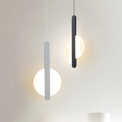Moderne Minimalistische LED Pendelleuchten in Schwarz und Weiß - Elegante Kronleuchter für Schlafzimmer, Esszimmer und Bar-Dekoration - Unique Outlet