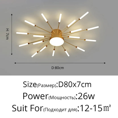 "Glänzender Mittelpunkt" Moderner LED Deckenleuchter - Unique Outlet