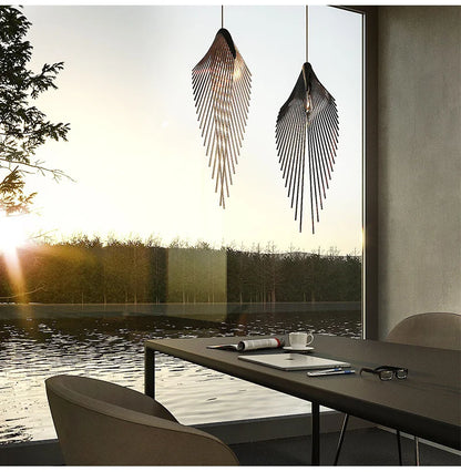 Minimalistische Moderne Hängeleuchte "Leaf Chandelier" mit LED für stilvolle Wohnraumbeleuchtung Designerleuchte - Unique Outlet