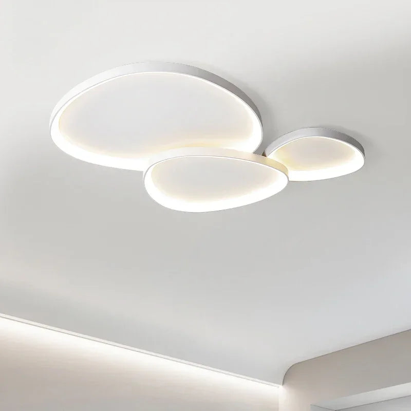 Zeitgenössische LED-Deckenleuchte - Moderne Wohnraum-, Küchen- und Restaurantbeleuchtung in Schwarz und Weiß - Unique Outlet